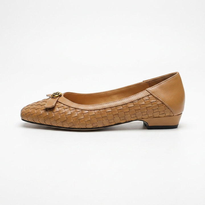 Brooke Handwoven Leather Flat