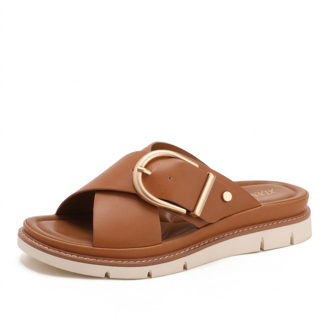 Amber Crossband Platform Slide