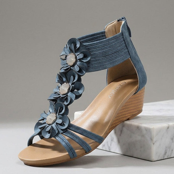 Whitney Floral Wedge Sandal