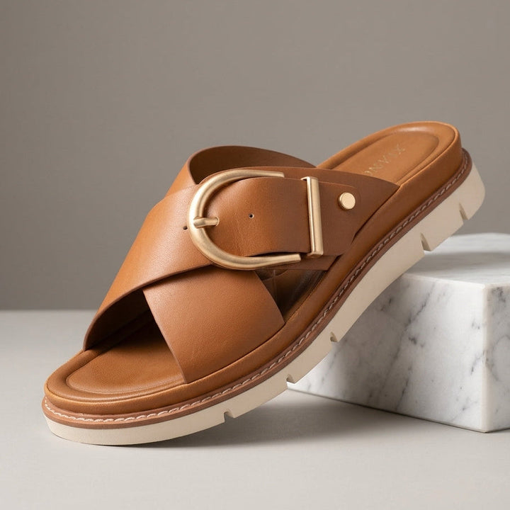 Amber Crossband Platform Slide