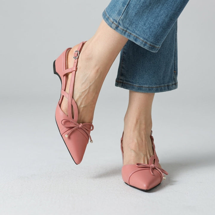 Natalie Bow Pointed Slingback
