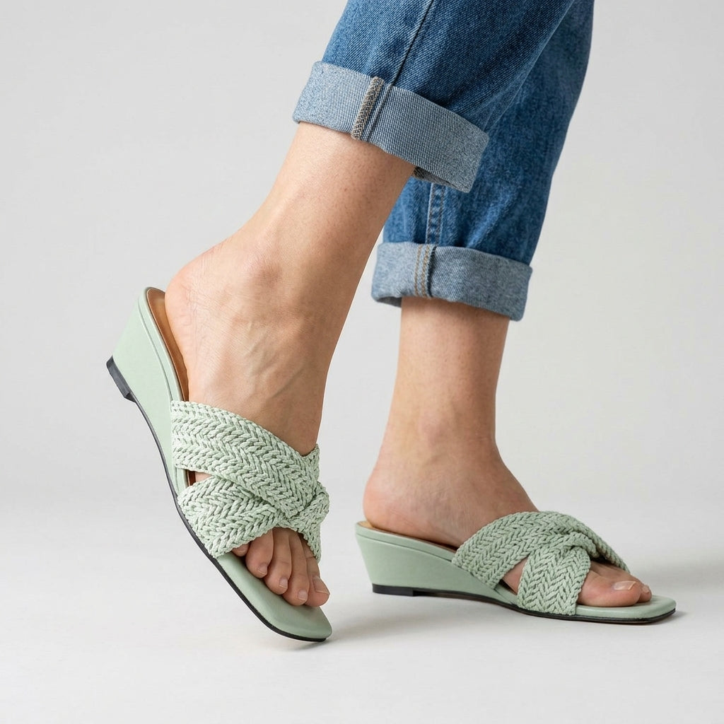 Melissa Woven Wedge Slide