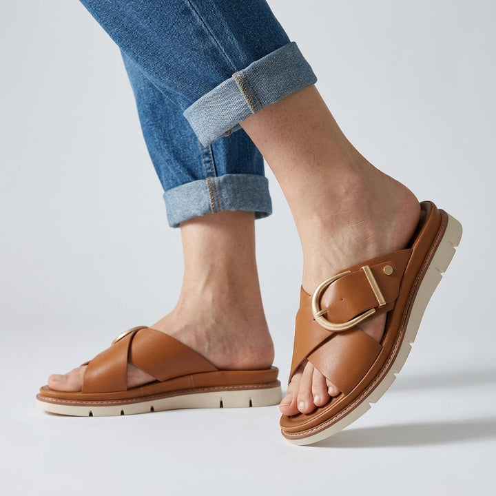 Amber Crossband Platform Slide