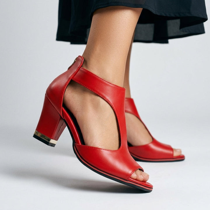 Ashley Cutout Block Heel