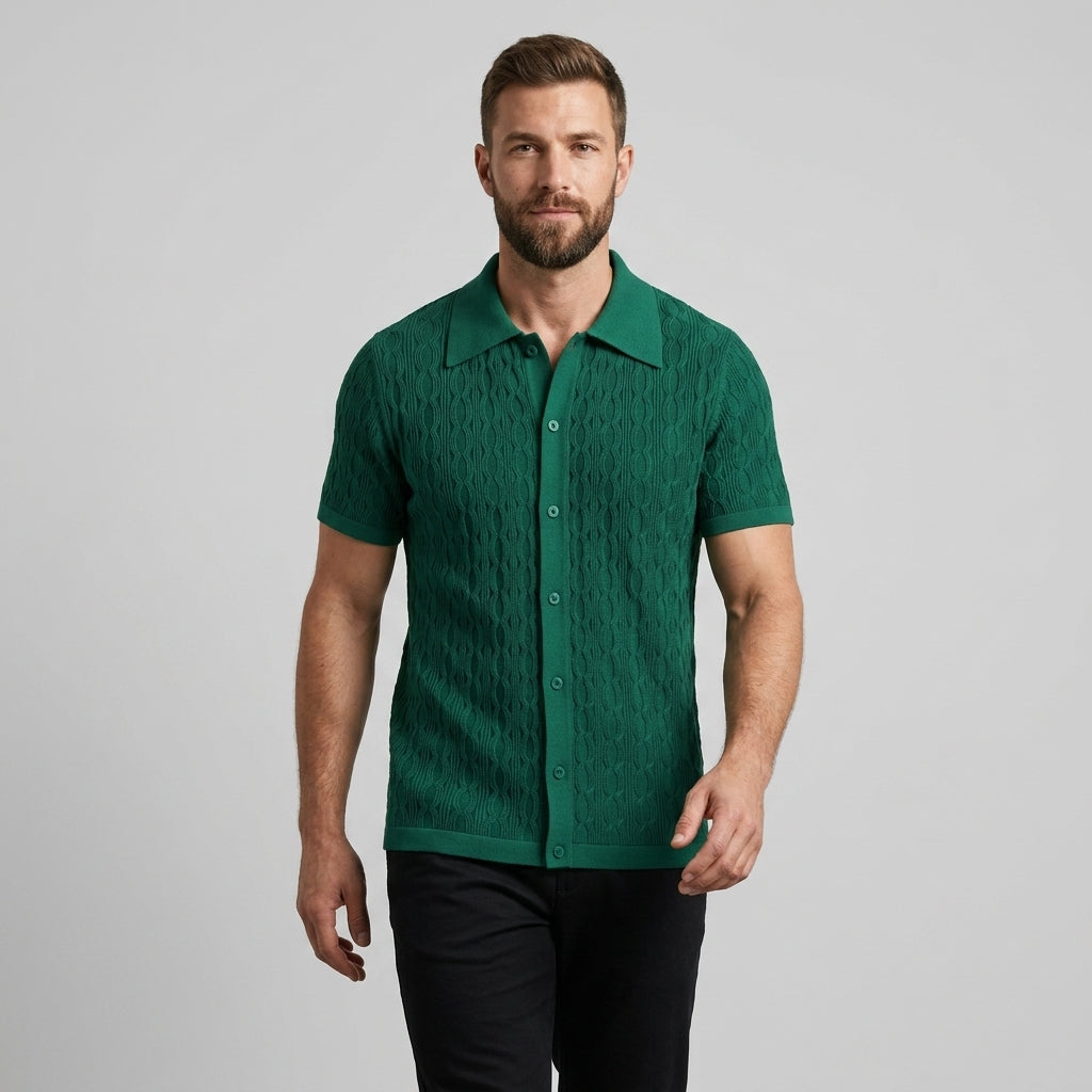 Jordan Cable Texture Button-Up