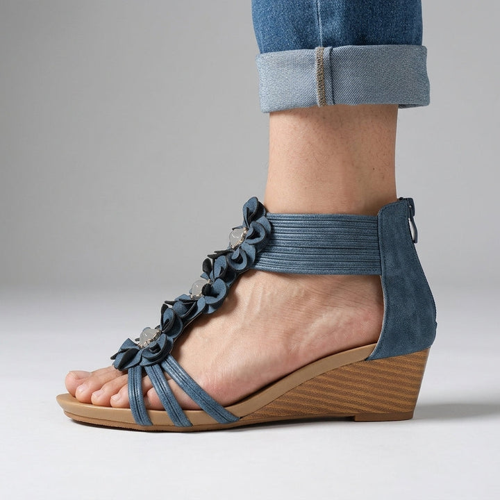 Whitney Floral Wedge Sandal