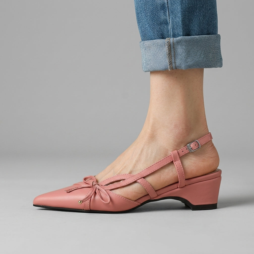 Natalie Bow Pointed Slingback