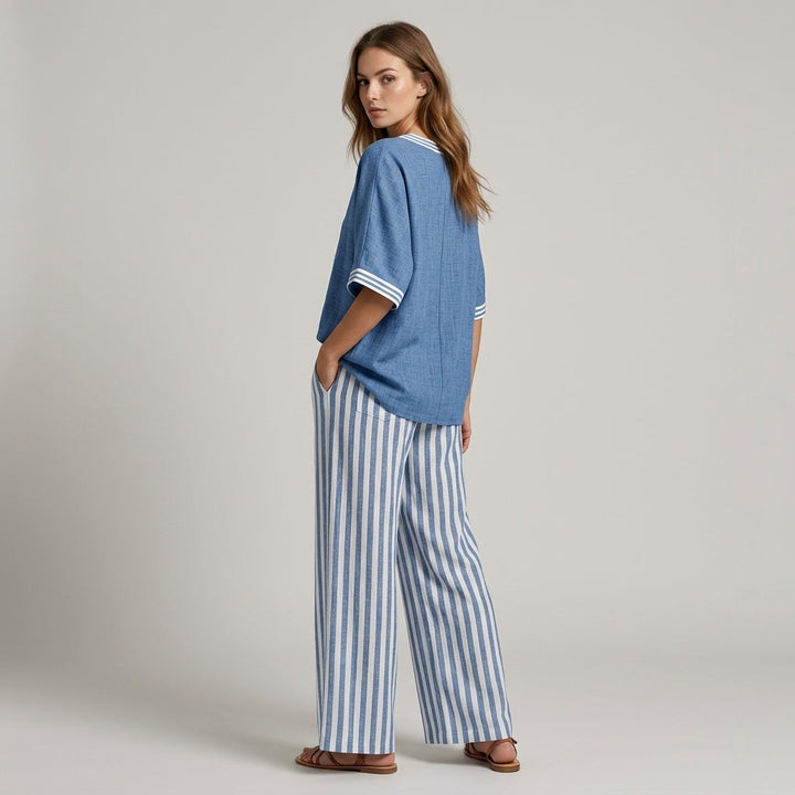 Blake Striped Wide Leg Set