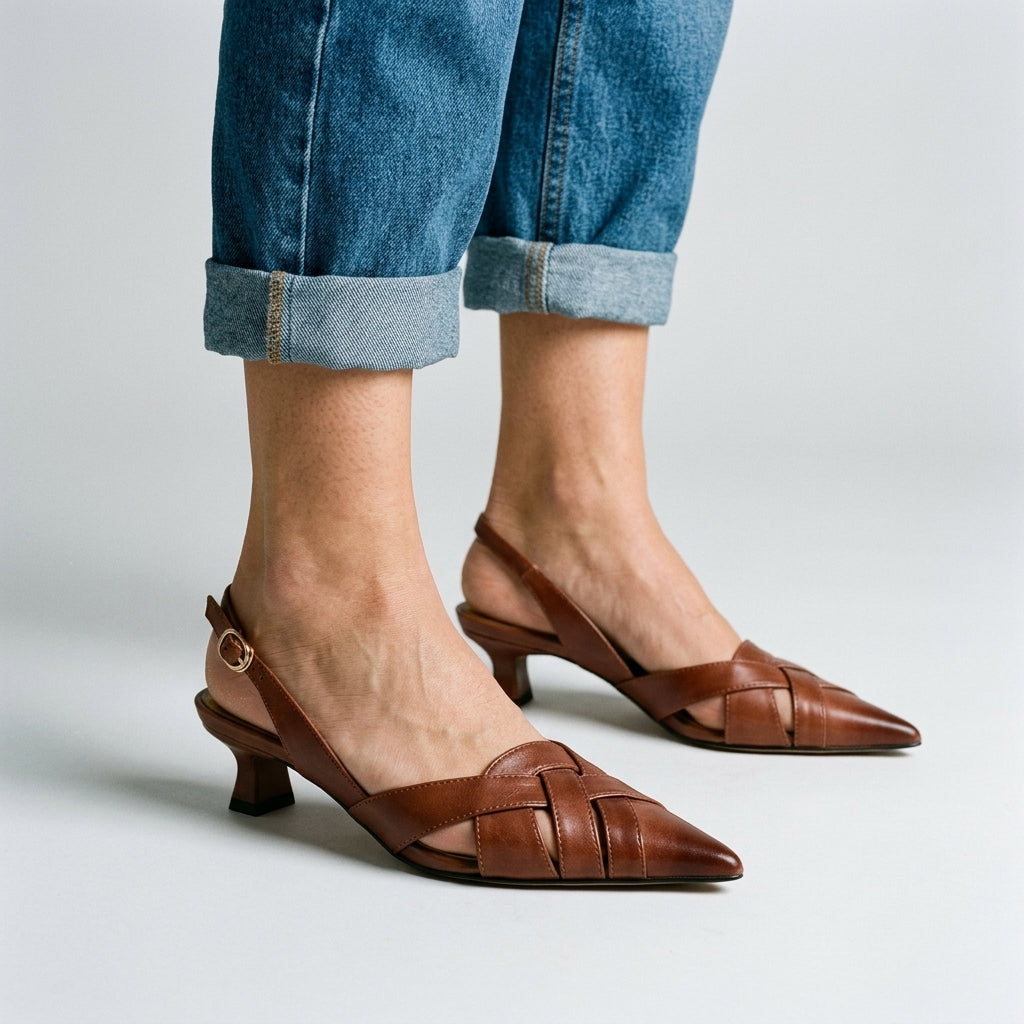 Kate Woven Slingback Heel