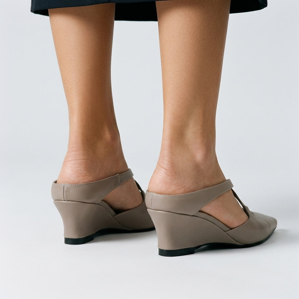 Brooklyn Crisscross Wedge Mule