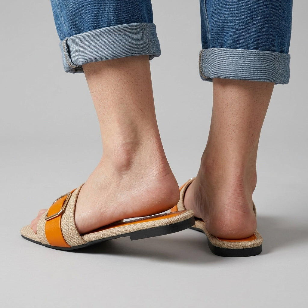 Haley Buckle Slide Sandal