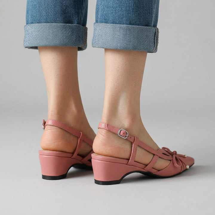 Natalie Bow Pointed Slingback