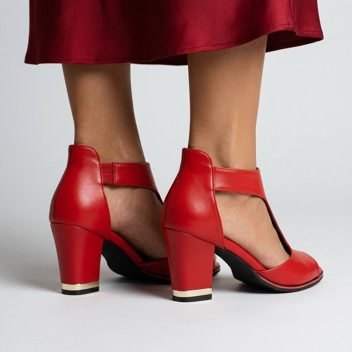 Ashley Cutout Block Heel
