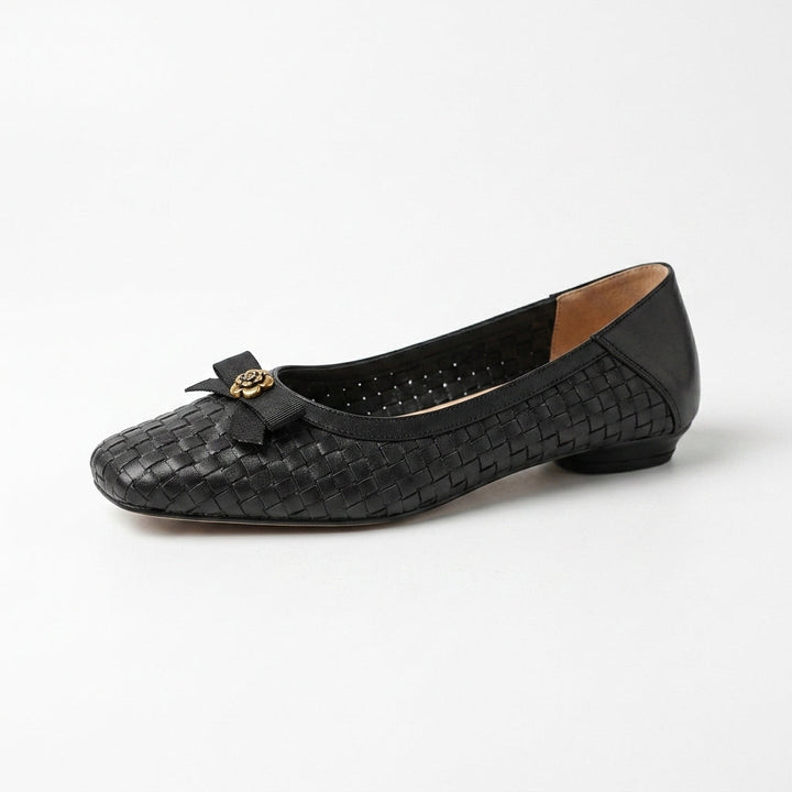 Brooke Handwoven Leather Flat