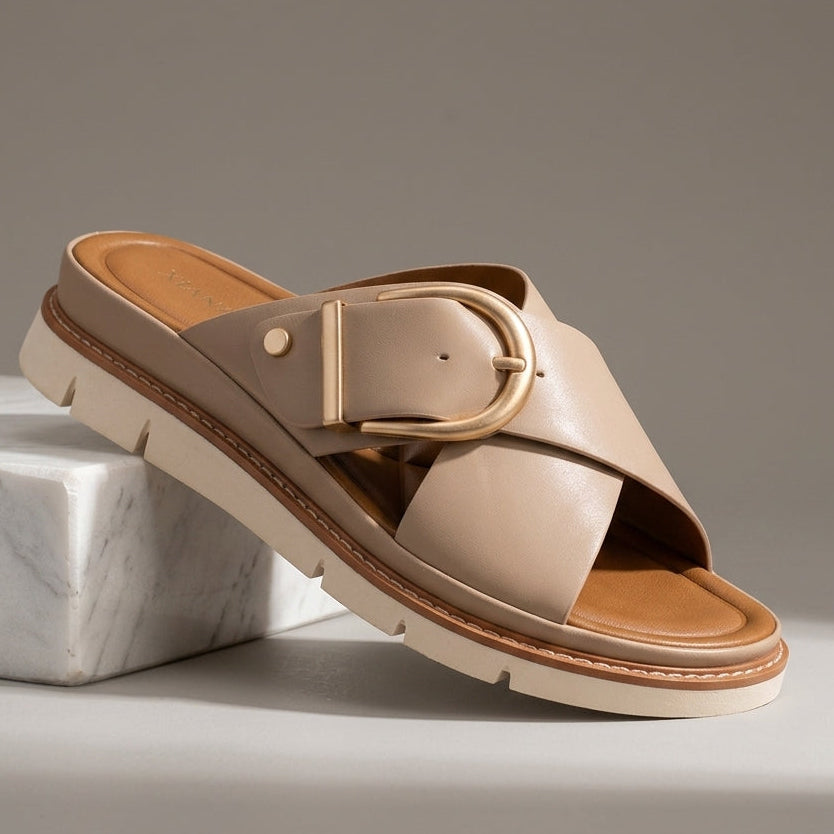 Amber Crossband Platform Slide