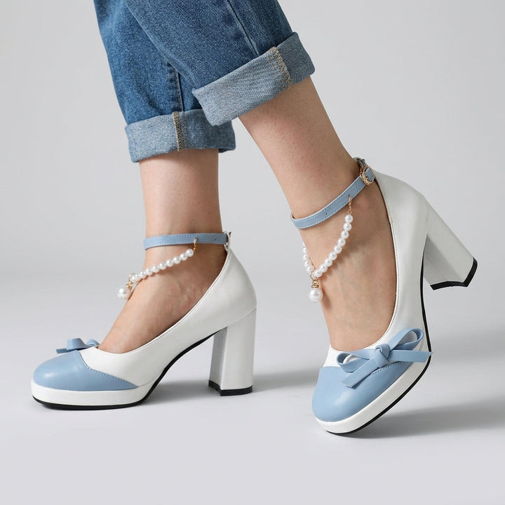 Megan Pearl Ankle Pump