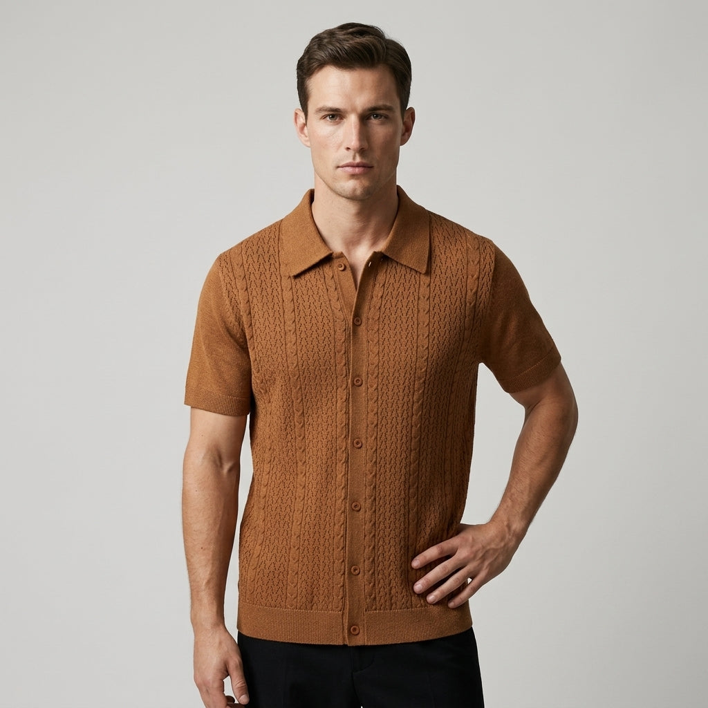 Skyler Textured Button-Front Shirt