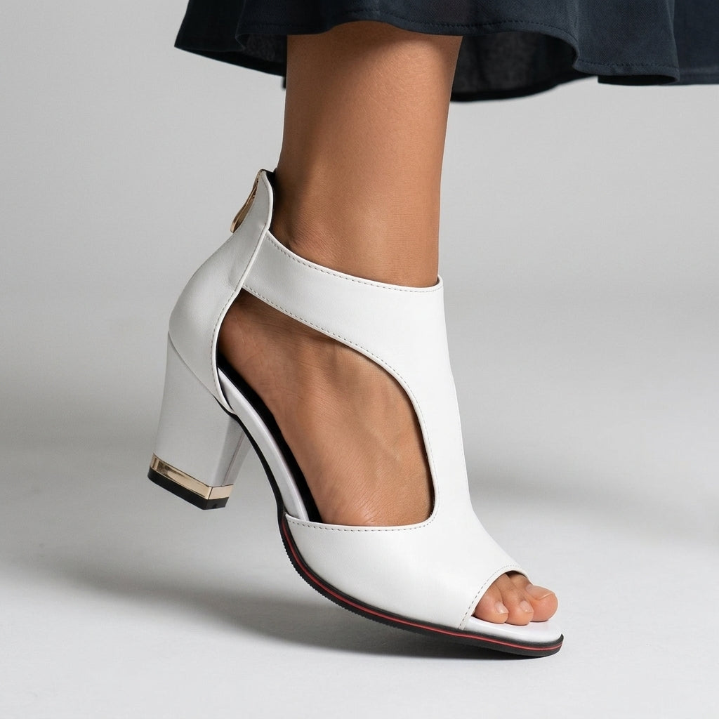 Ashley Cutout Block Heel