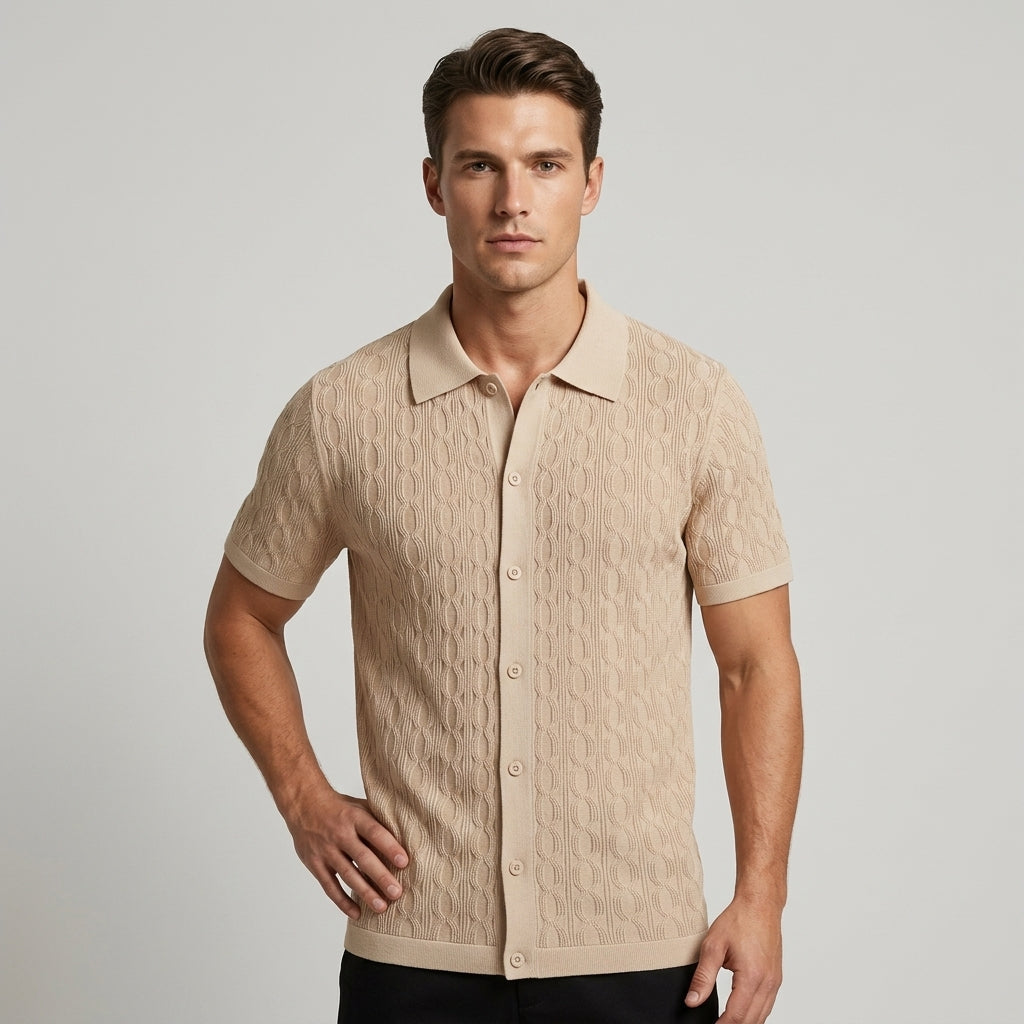 Jordan Cable Texture Button-Up