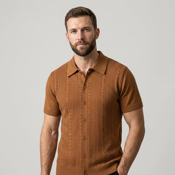 Skyler Textured Button-Front Shirt