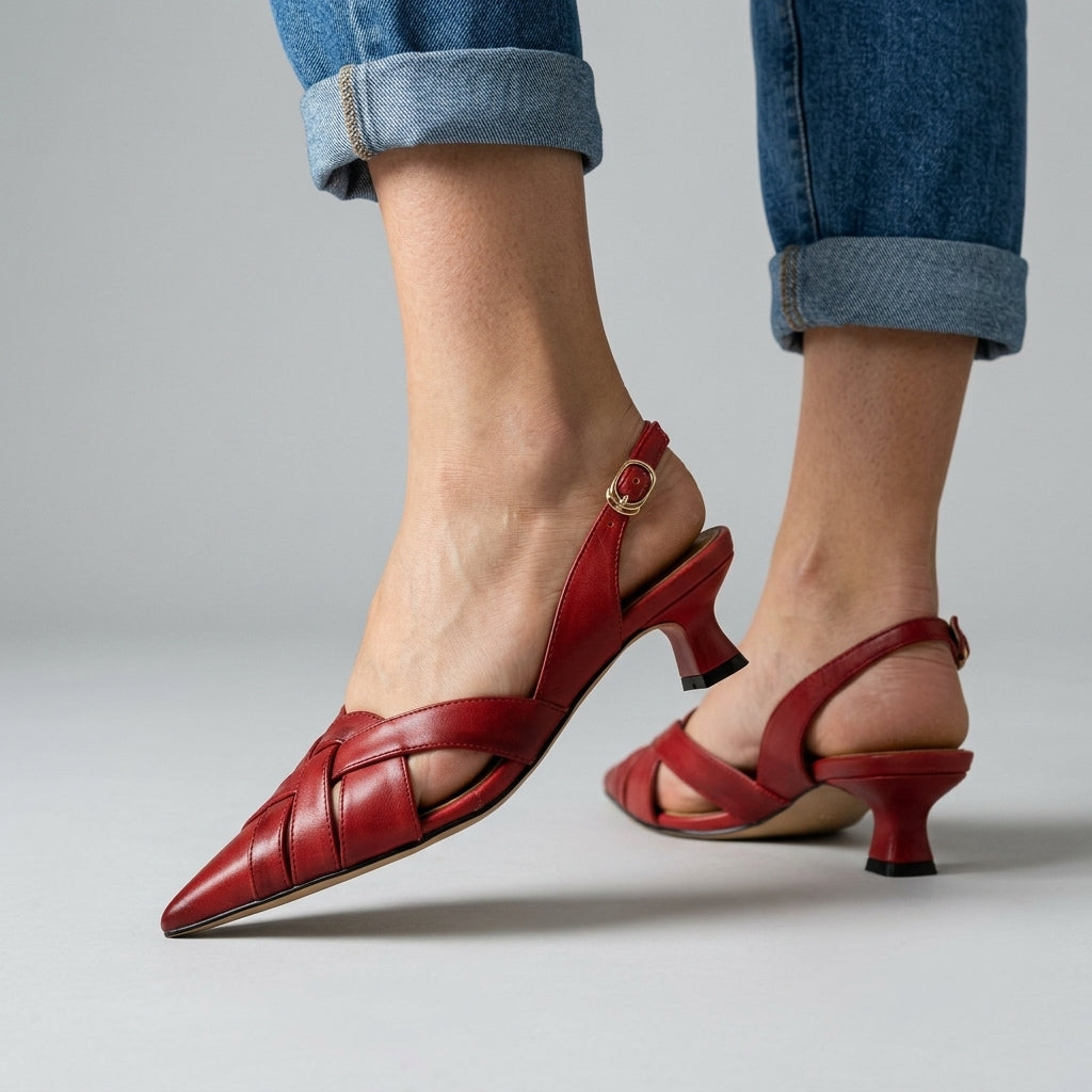 Kate Woven Slingback Heel