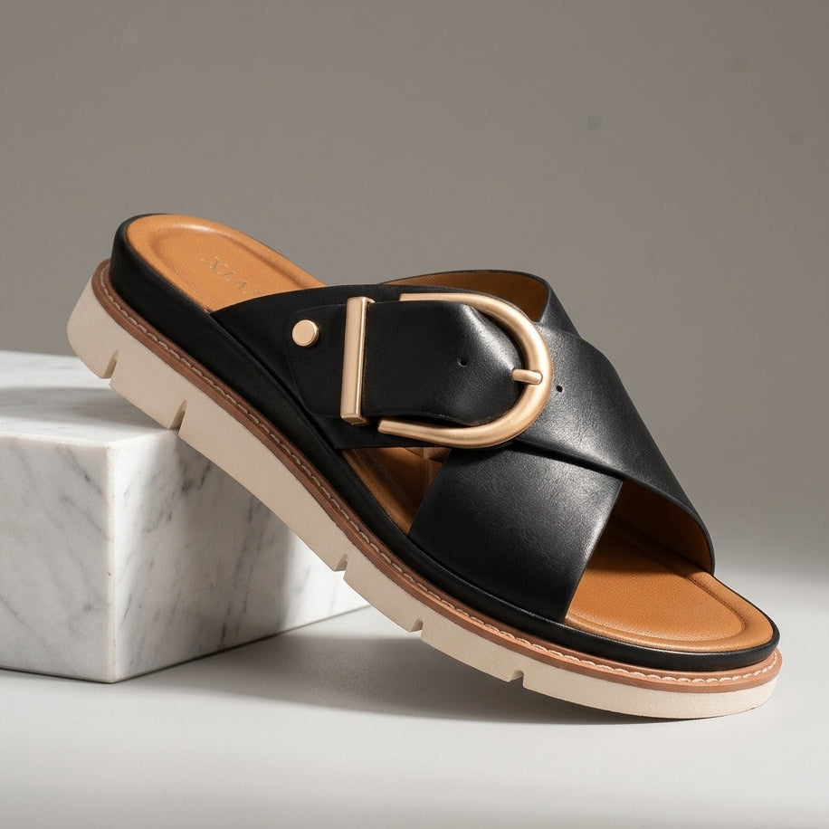 Amber Crossband Platform Slide