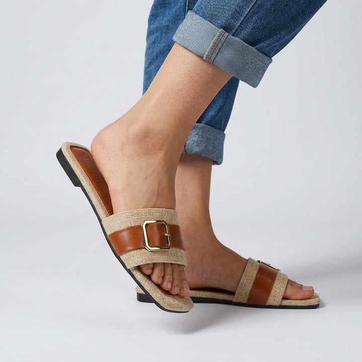 Haley Buckle Slide Sandal