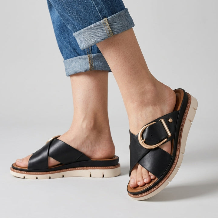 Amber Crossband Platform Slide