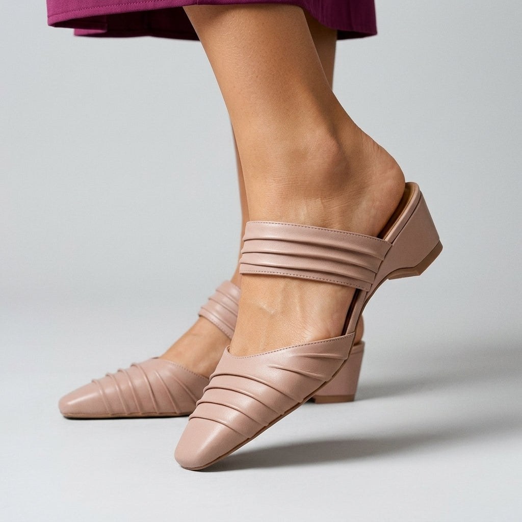 Faith Pleated Mule