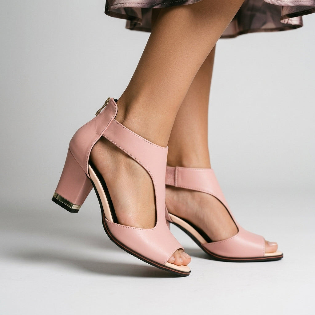 Ashley Cutout Block Heel