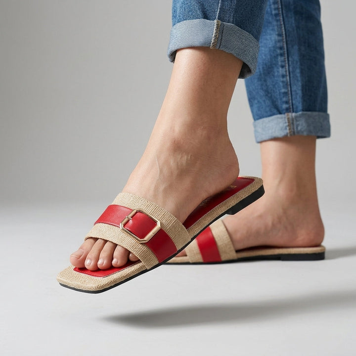 Haley Buckle Slide Sandal