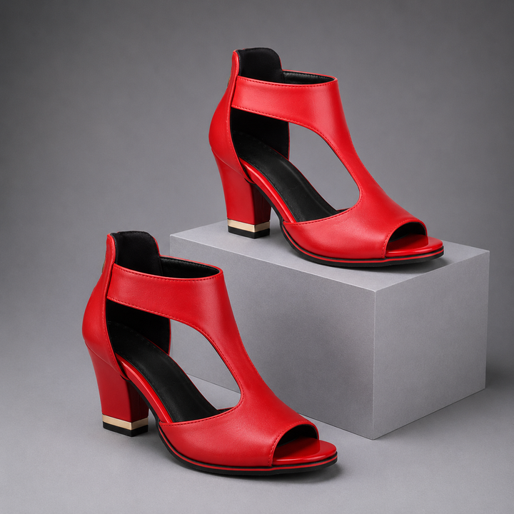 Ashley Cutout Block Heel
