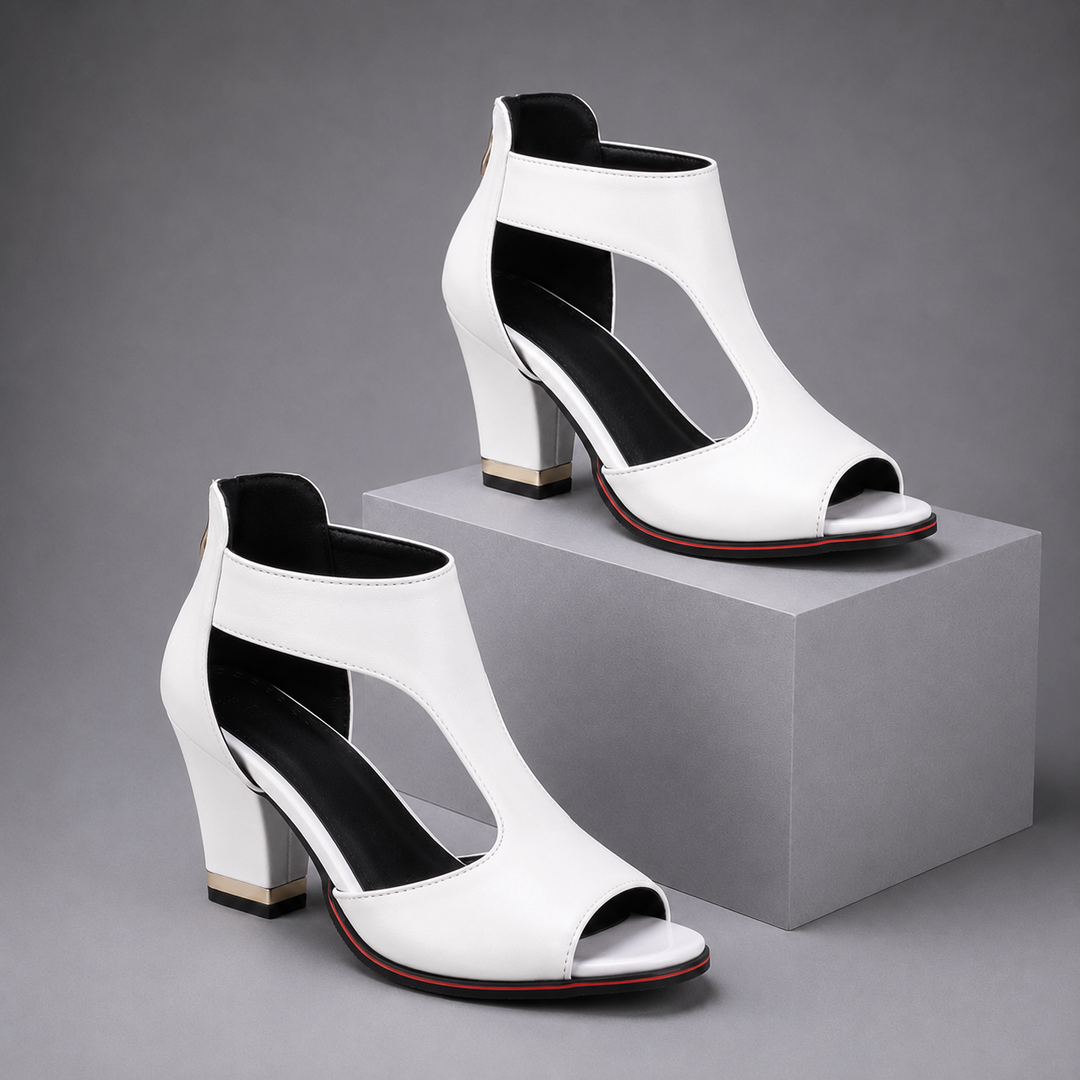 Ashley Cutout Block Heel