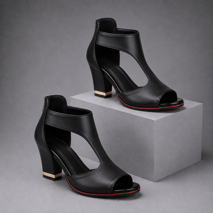 Ashley Cutout Block Heel
