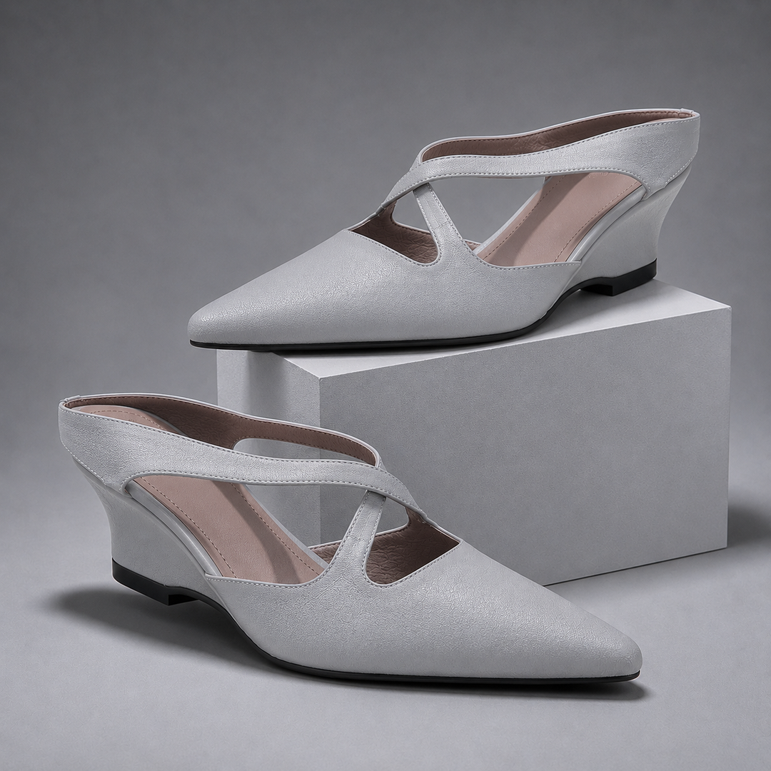 Brooklyn Crisscross Wedge Mule