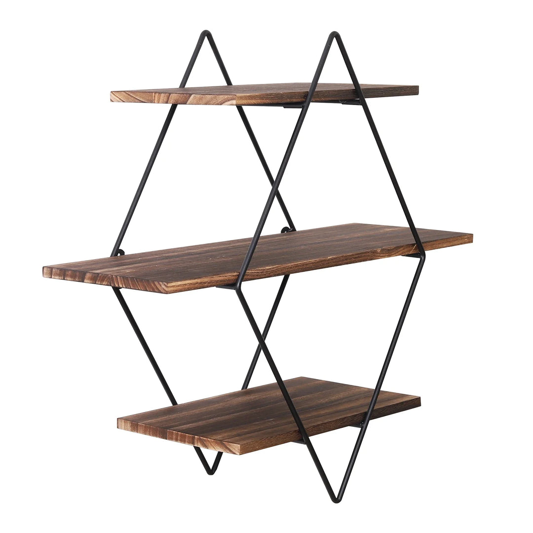 Cassidy 3 Tier Wood Floating Shelf