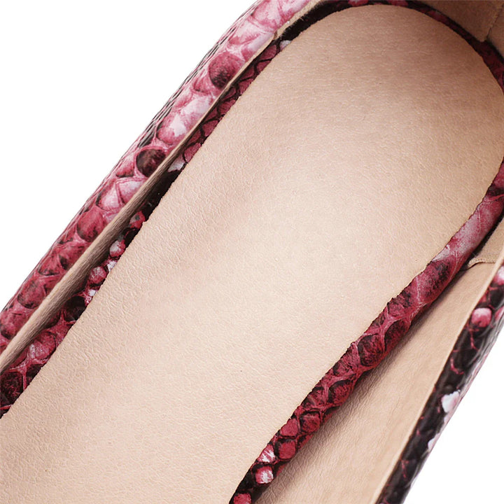 Courtney Snake-Embossed Pumps