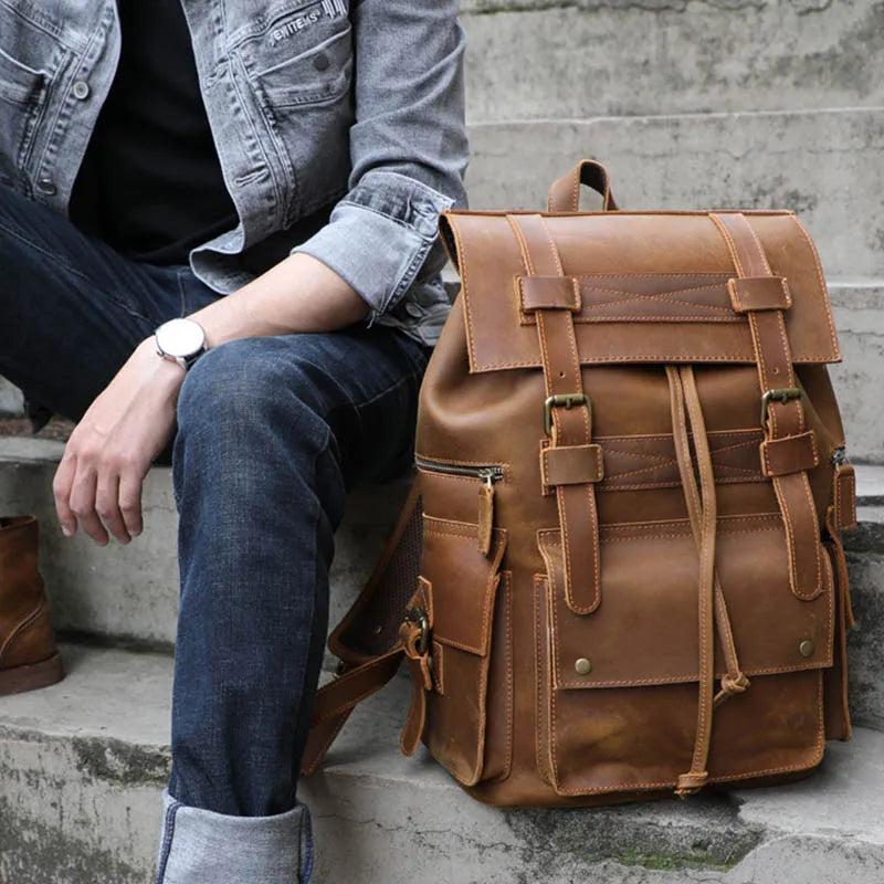 The Chase Full-Grain Leather Backpack