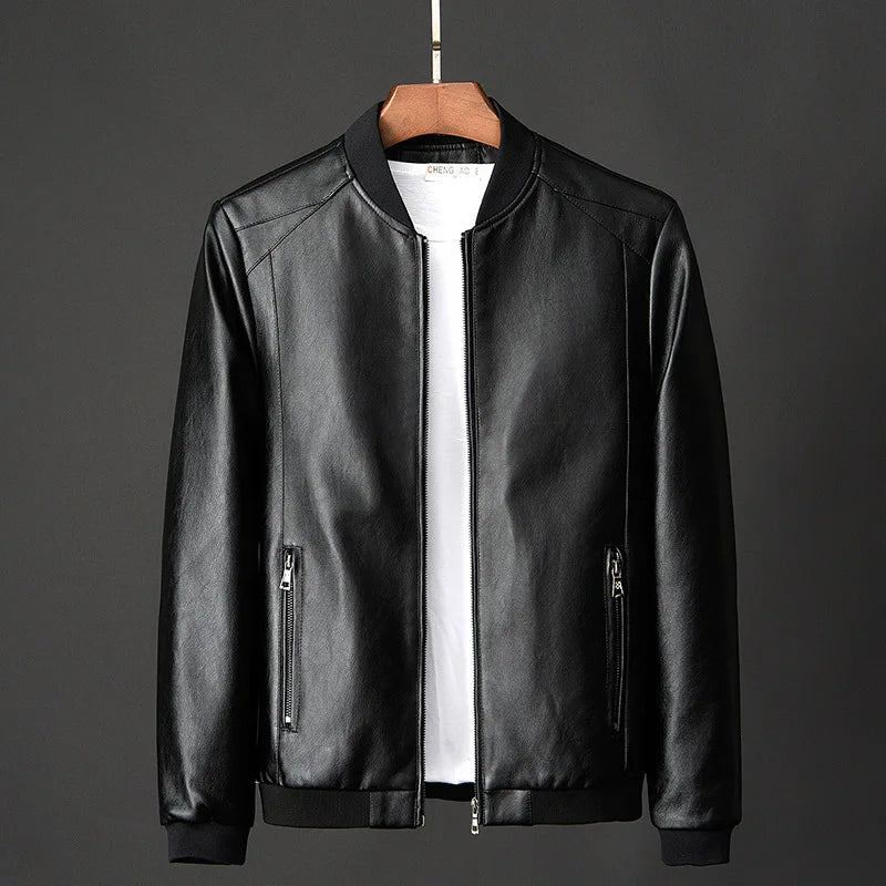 Blake Men's Leather Bomber Jacket