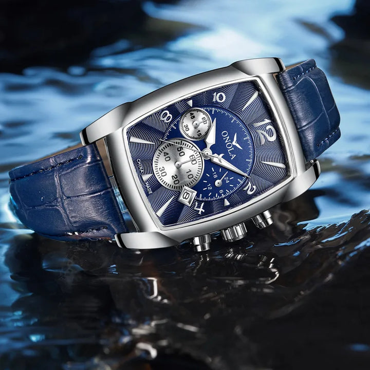 Classic Wellington Leather Strap Watch, 45mm