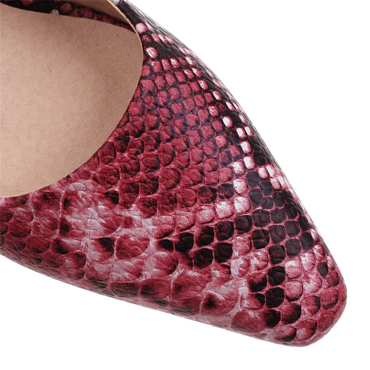 Courtney Snake-Embossed Pumps