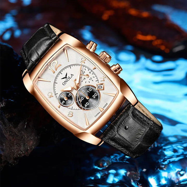 Classic Wellington Leather Strap Watch, 45mm