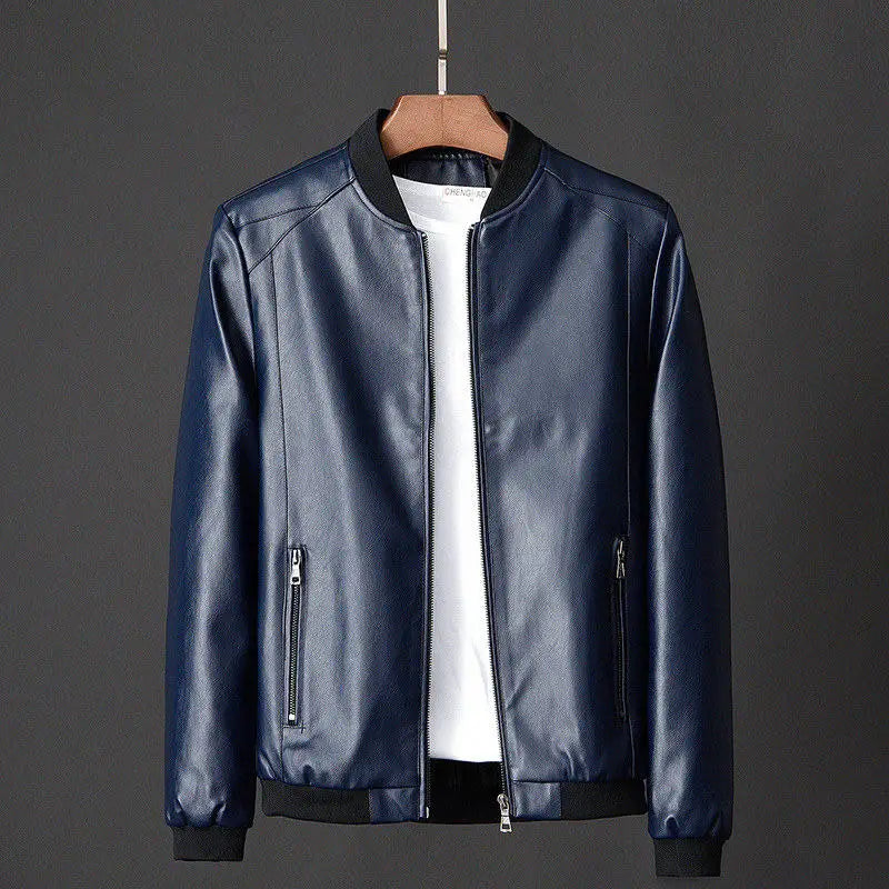 Blake Men's Leather Bomber Jacket