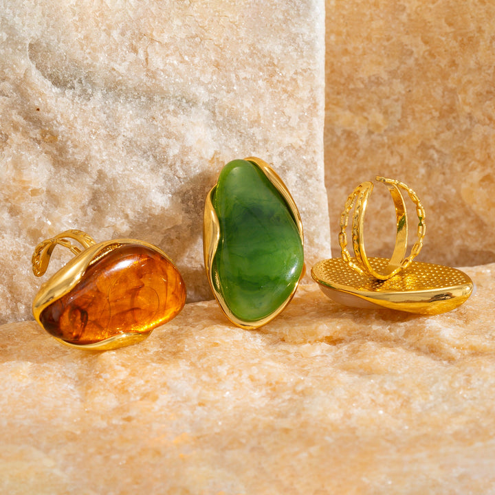 Velour Cabochon Gemstone Ring