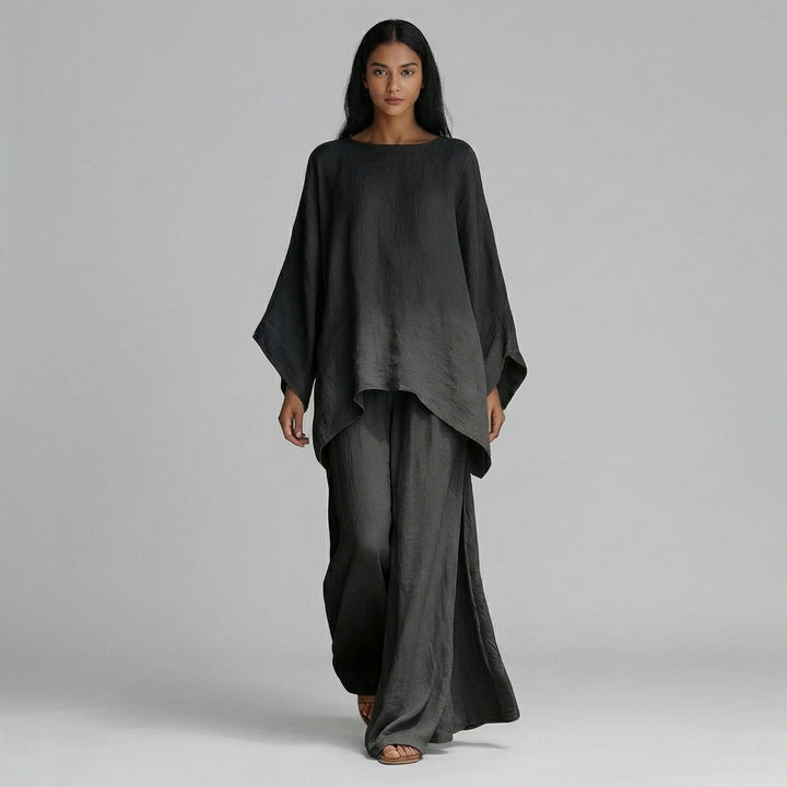 Heather Oversized Kaftan Two-Piece Set