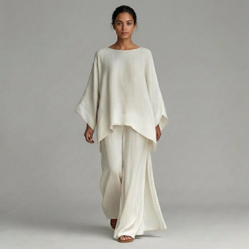 Heather Oversized Kaftan Two-Piece Set