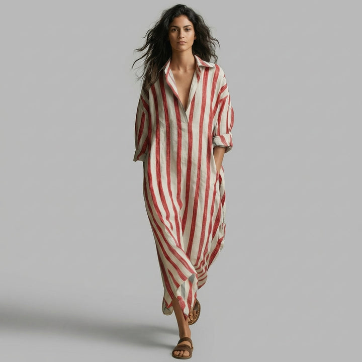 Kate Striped Shirt Maxi Dress