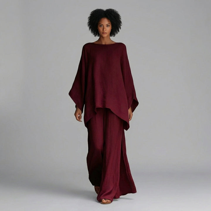 Heather Oversized Kaftan Two-Piece Set