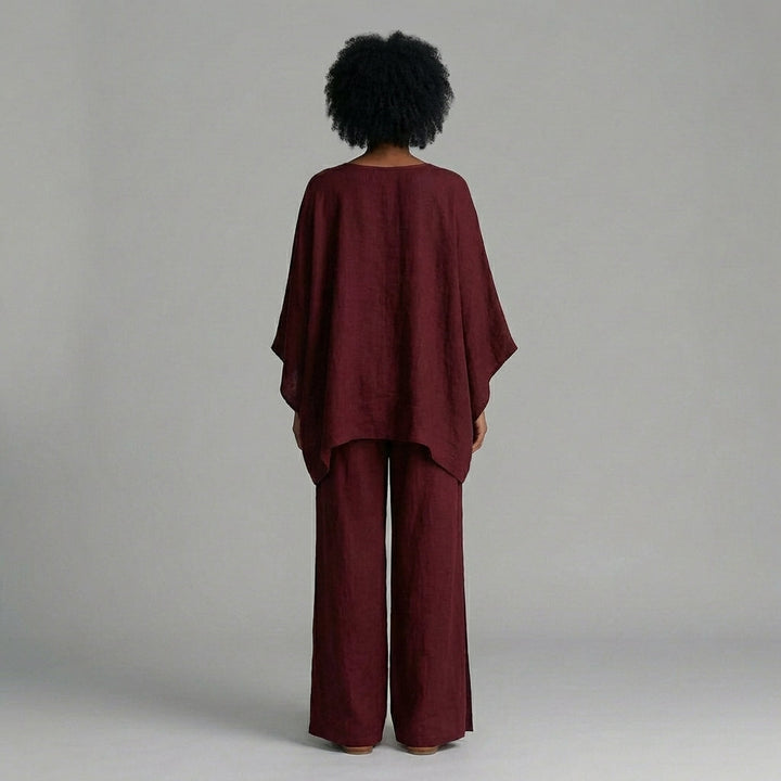 Heather Oversized Kaftan Two-Piece Set