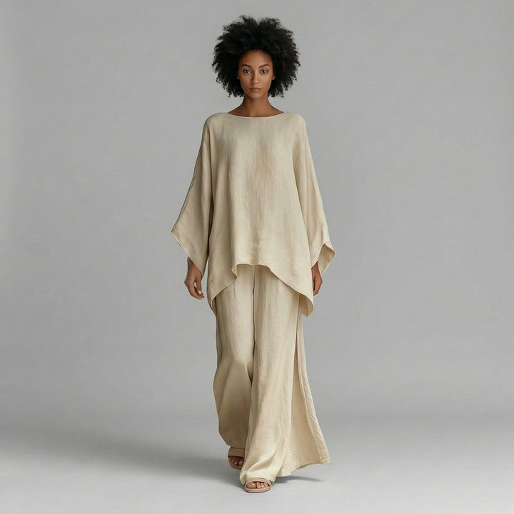 Heather Oversized Kaftan Two-Piece Set